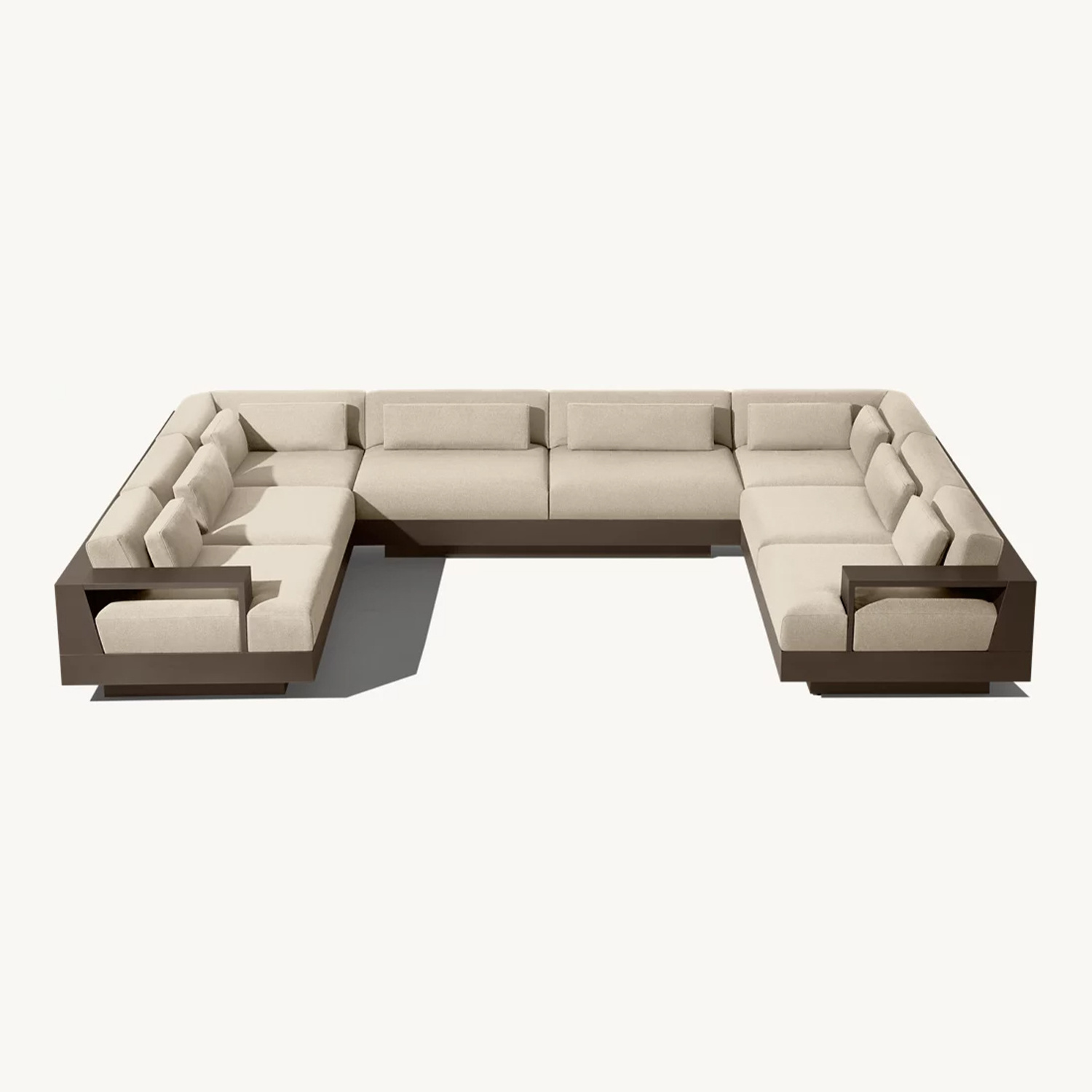 Luxury Metal Aluminum Frame sectional sofa Patio Outdoor Garden Furniture Invite Relaxation Sofa Set