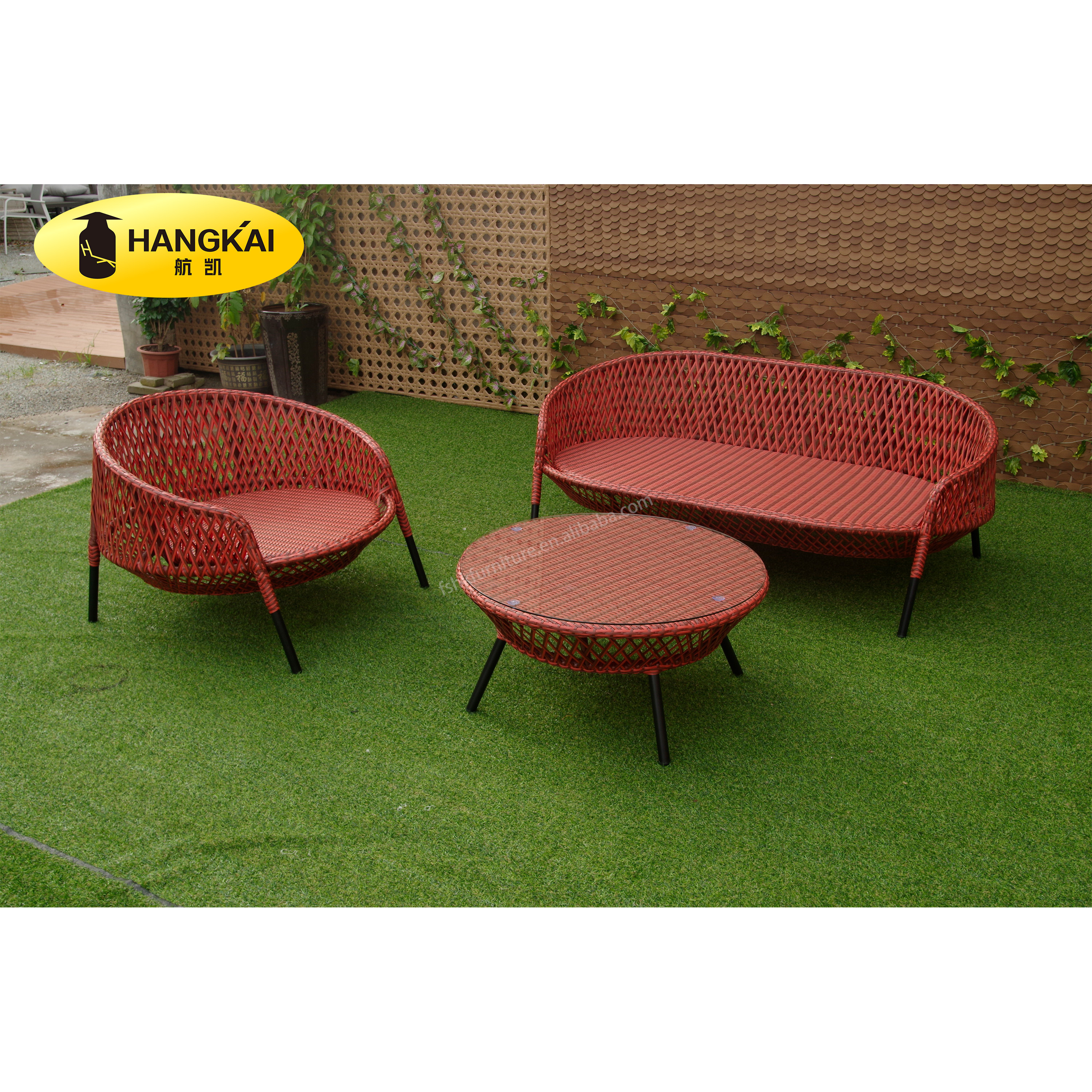 Cost-effective PE Rattan Weaving Outdoor Waterproof Garden Sofa Sets