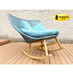 Patio outdoor furniture aluminum garden PE rattan rocking chair