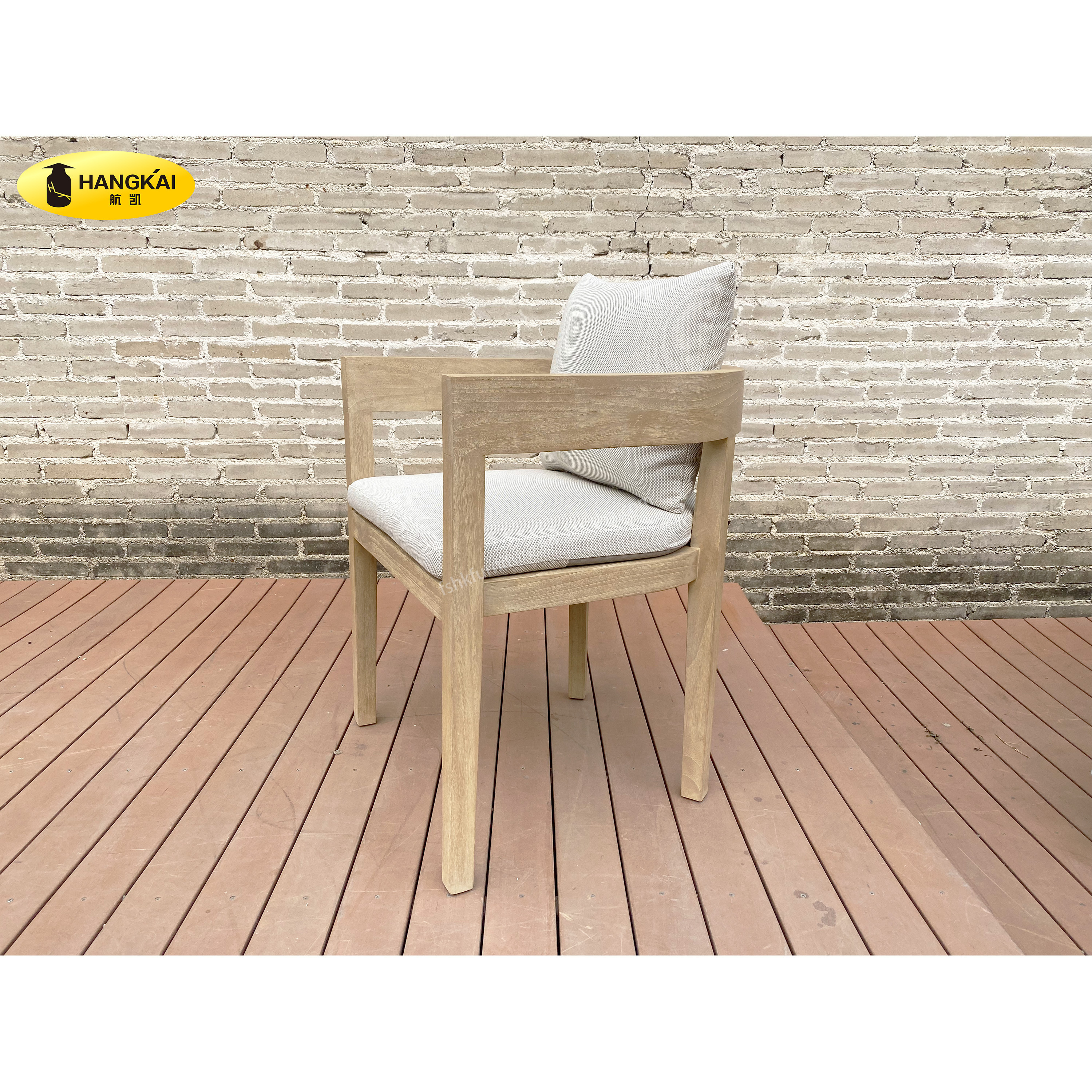 Factory direct teak wood wooden outdoor/patio/garden/exterior/villa furniture rustic dining table and chair set