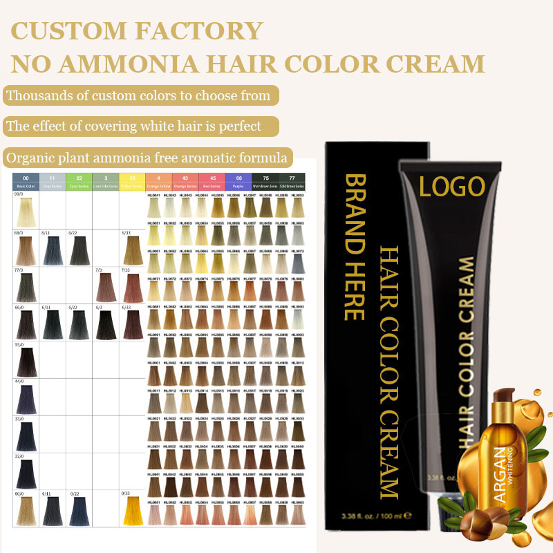 OEM Super Quality Factory Hair Color Cream Permanent Hair Dye Salon Private Label  Professional Ammonia Free Hair Color Dye