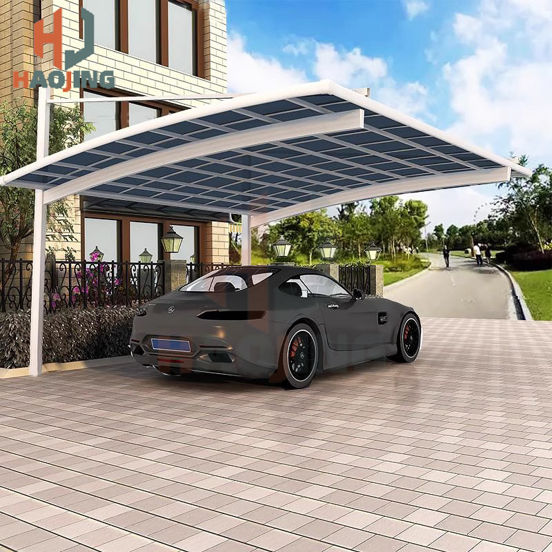 Strong polycarbonate carport aluminum outdoors Sunshade and rainproof double carports  garage car parking canopy