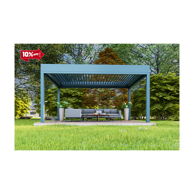 factory best price pergola garden Modern Automatic Patio Gazebo Outdoor Arches Bioclimatic Aluminium pergola canopy