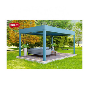 2024 New Durable&Unique  Louvered pergola Outdoor Adjustable Remote Control gazebo environmentally friendly Aluminum canopy