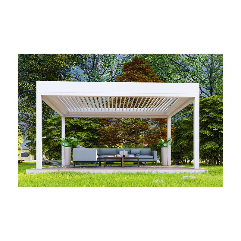 2024 New Durable&Unique  Louvered pergola Outdoor Adjustable Remote Control gazebo environmentally friendly Aluminum canopy