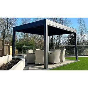 2024 China Factory High Quality Modern Waterproof Aluminum Pergola Coverings Electric Opening Electric Pergola 3x3m