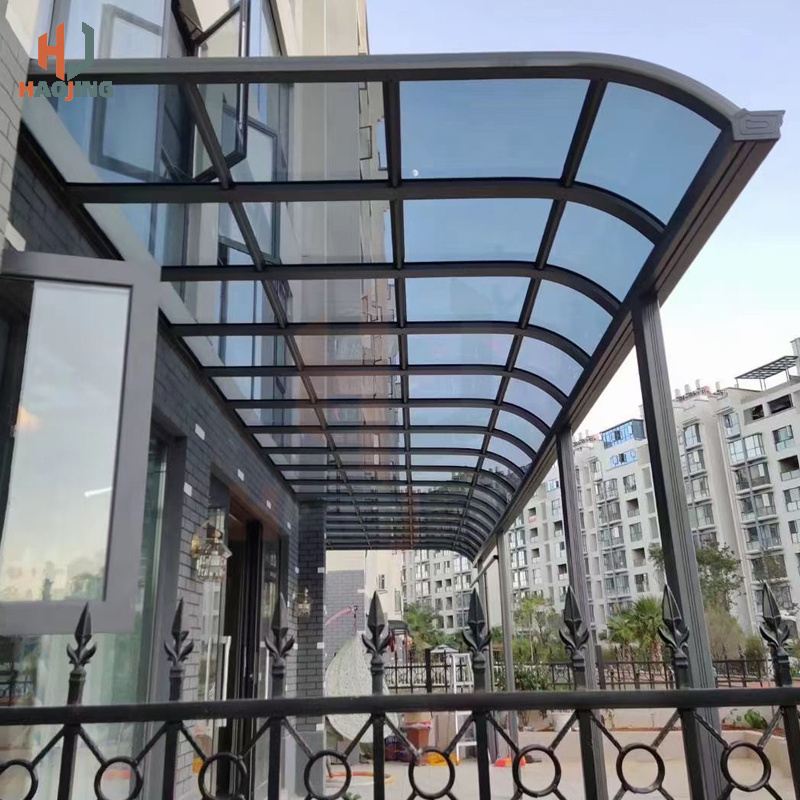 Wholesale customization awning Garden Canopy With Polycarbonate Roof Sunshade Aluminum Canopy