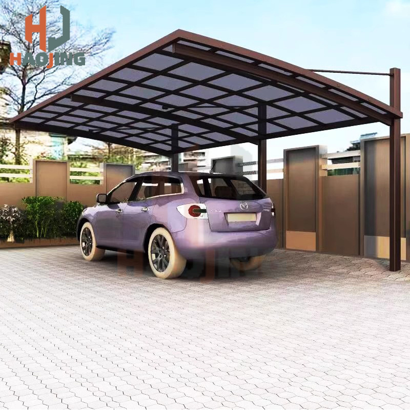 Carports for car parking 2 cars aluminum  vertical cantilever canopies garden architecture garage single slope canopy