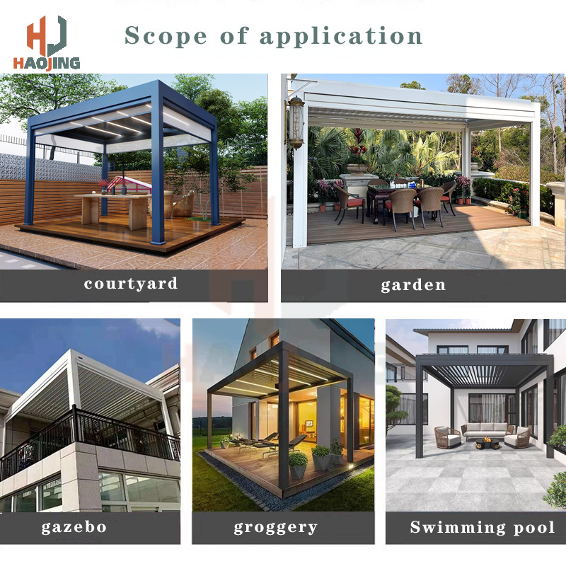 Wholesale Customized Waterproof Aluminum Pergolas Gazebo Garden Outdoor Patio Cover Pergola Canopy