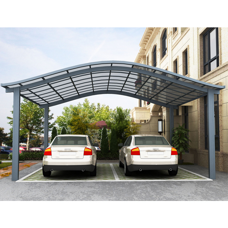 Carports for car parking 2 cars aluminum  vertical cantilever canopies garden architecture garage single slope canopy