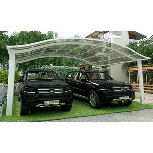 Stable Quality Carport Shade Garages Car Port Canopy With Gutter Aluminum Polycarbonate Carport