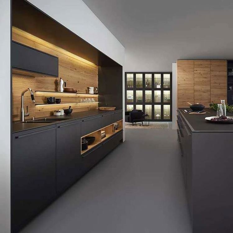 New Design Custom  Modern Kitchenette Remodeling Wood Painting Kitchen Cabinet Antique Lacquer Finishing And Laminate