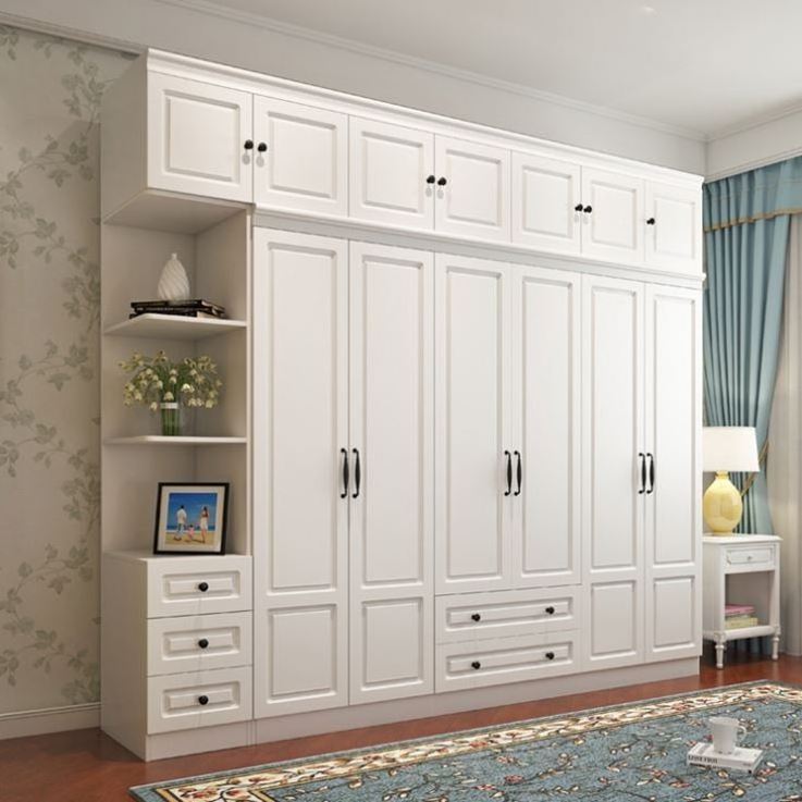 Quality Beautiful Cane 2 Door Drawers Wardrobe With Mirror And Dressing Table