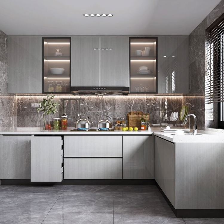 Pantry With Latest Vinyl Covered Doors The Cabinets Glass Corner Kitchen Cabinet