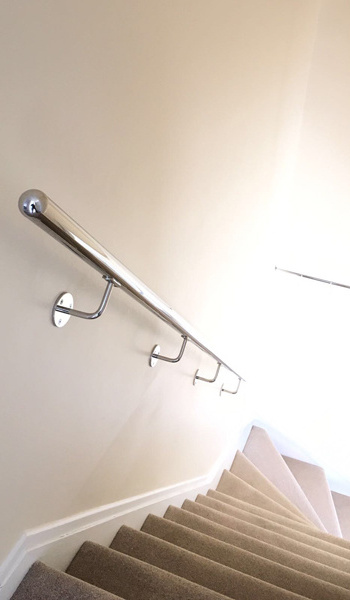 Stainless Steel Stair Wall Mount Handrail Support Bracket Curtain Bar Support Glass Railing Grab Hardware