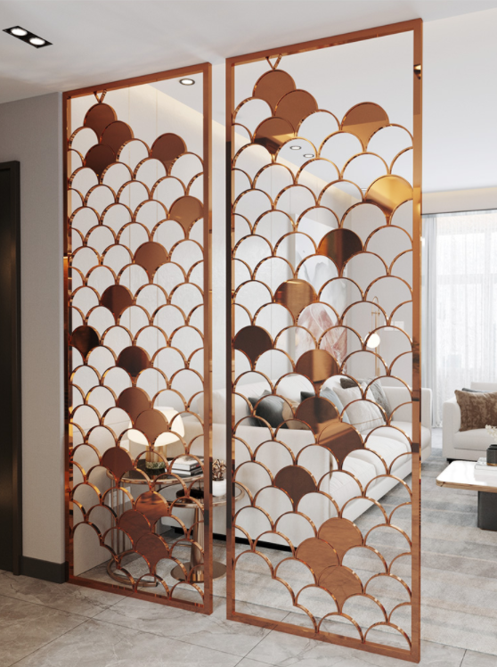 Golden Simple Design Stainless Steel Screens & Room Dividers Partitions