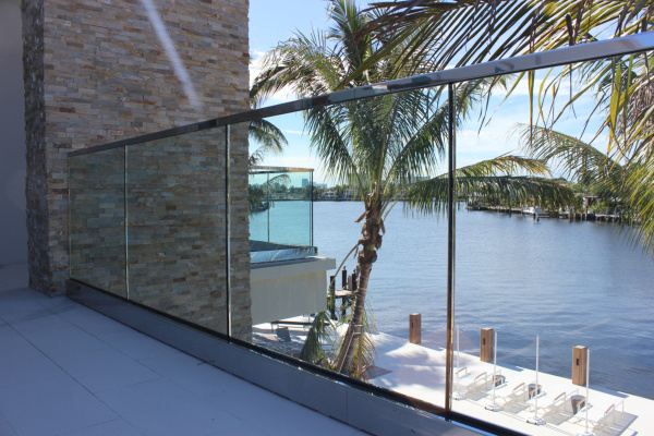 Deck Stainless Steel Frameless Glass Balcony Railing Systems glass fence railings for balcony