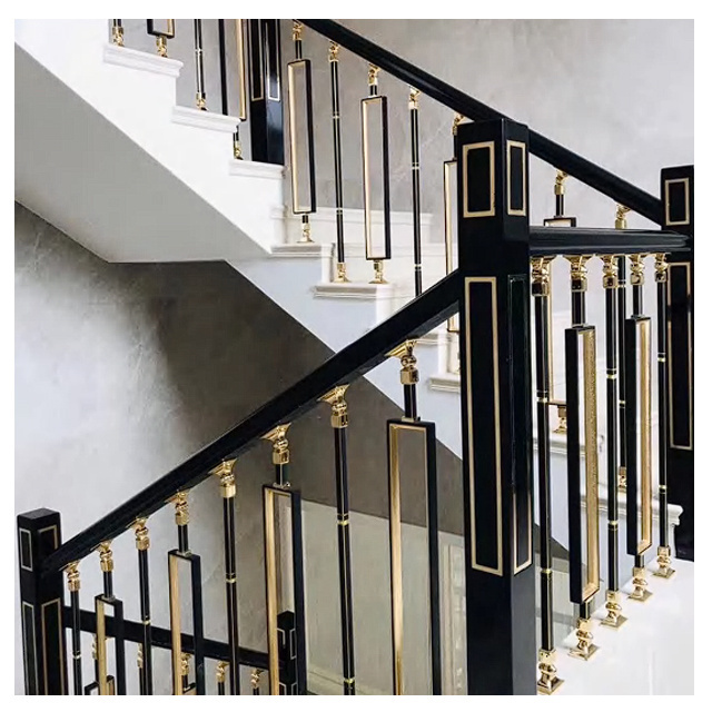 Luxury design stair railings decorative stair railing design for villa hotel