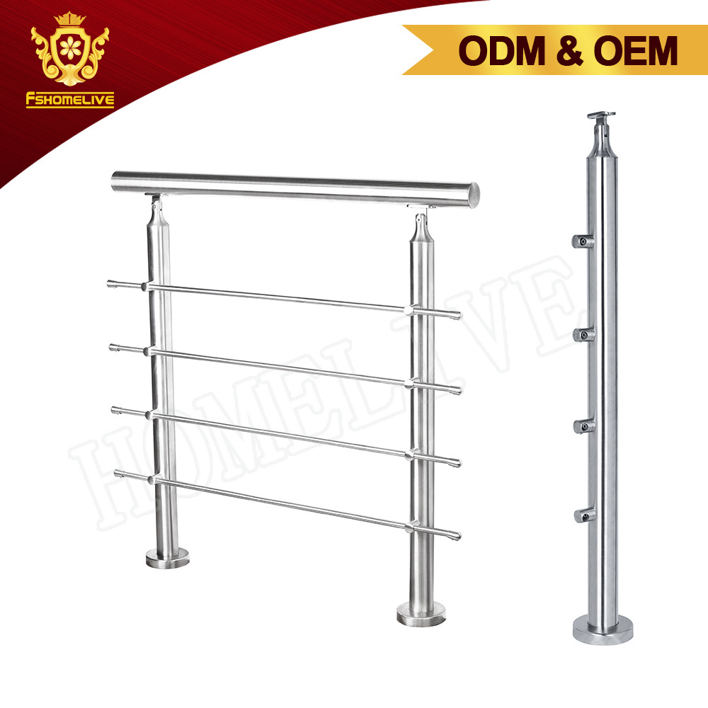 Vertical Cable Steel Balustrade Design Stainless Hand Railing Handrail Steel Balustrade Systems