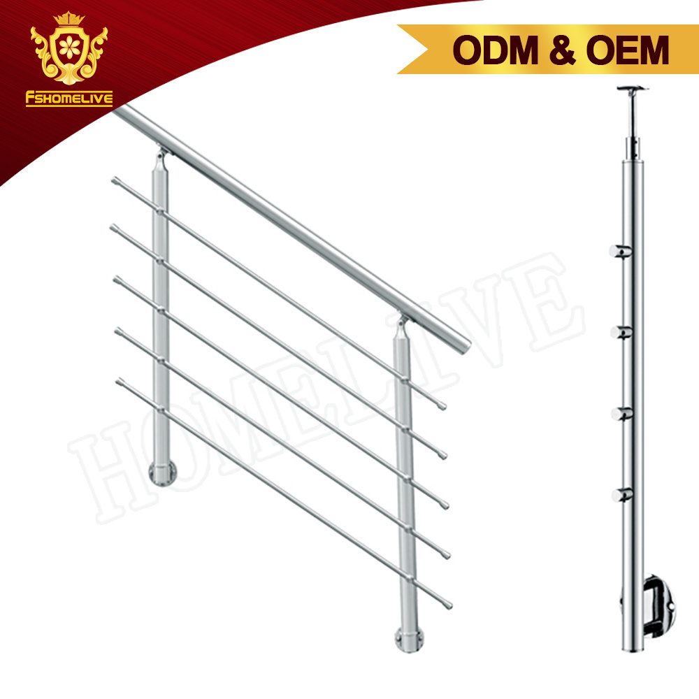 Vertical Cable Steel Balustrade Design Stainless Hand Railing Handrail Steel Balustrade Systems