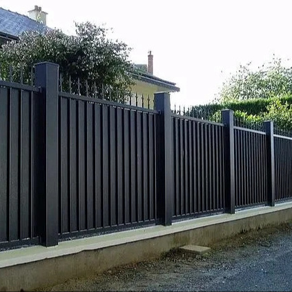 High Quality Cheap Outdoor Decorative Privacy Aluminum Fence Metal Horizontal Slat Garden Yard Valla Fence Panels