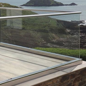 Deck Stainless Steel Frameless Glass Balcony Railing Systems glass fence railings for balcony