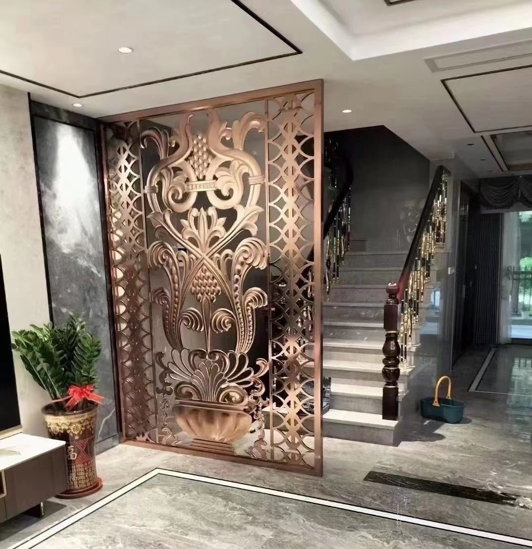 Customized Aluminum Hotel Room Metal Indoor Decoration Art Partition Screen