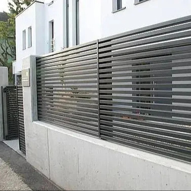 High Quality Cheap Outdoor Decorative Privacy Aluminum Fence Metal Horizontal Slat Garden Yard Valla Fence Panels