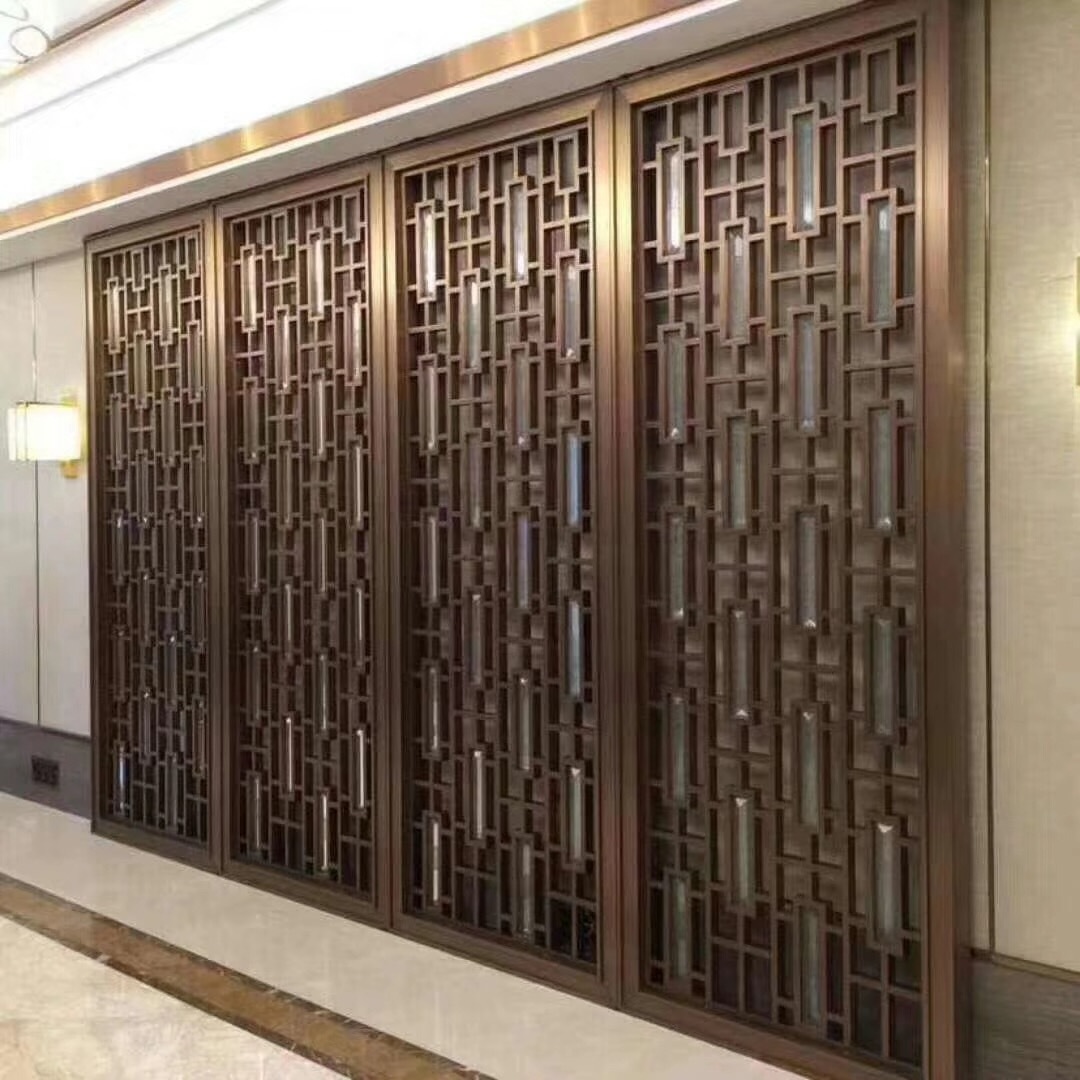 Customized Aluminum Hotel Room Metal Indoor Decoration Art Partition Screen