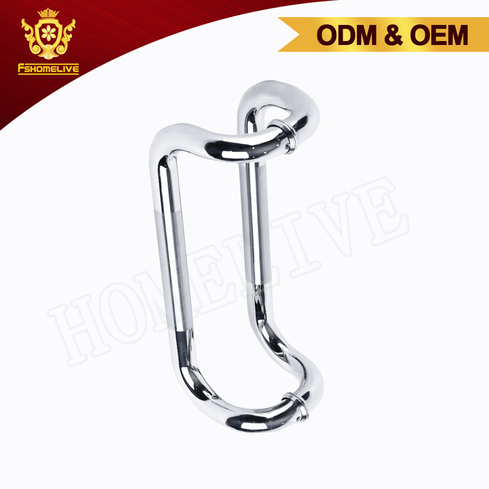 Modern Shop Stainless Steel Pull Front Door Handles Stainless Steel Brushed Tubular External Entrance Entry Door Handles