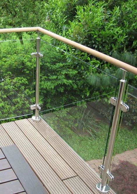 Deck Stainless Steel Frameless Glass Balcony Railing Systems glass fence railings for balcony