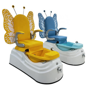 New Children's Butterfly Style Pedicure Chair with Colorful Lights Magnetic Pump Drain Pump Customizable Colors