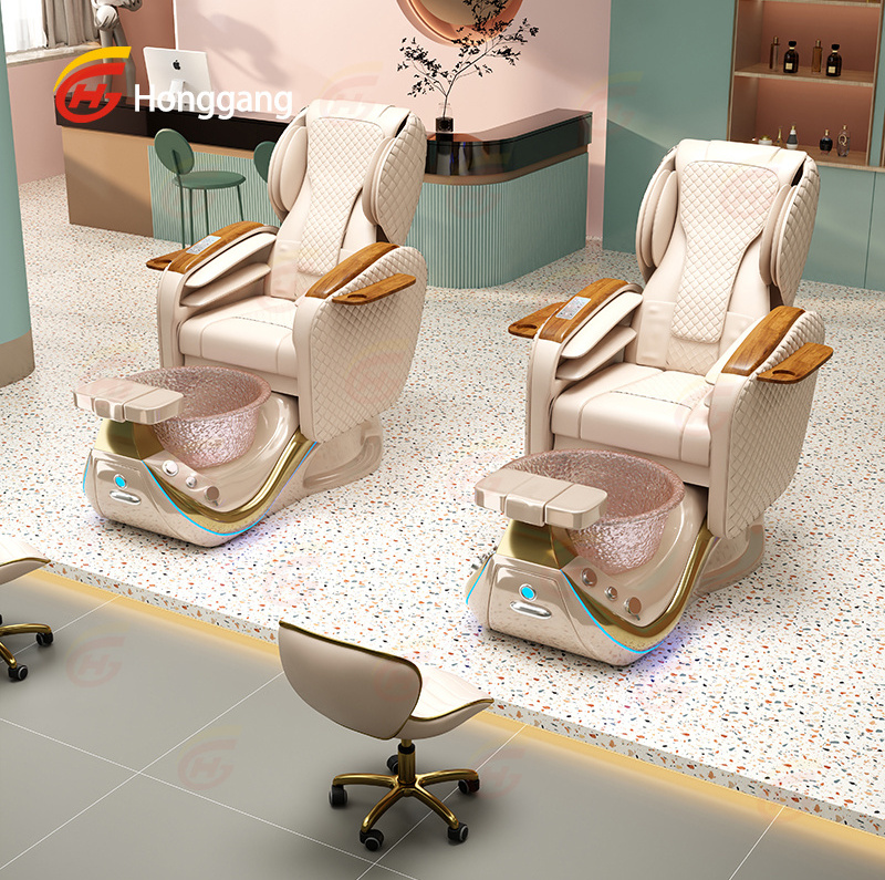 vietnam deluxe professional jet used salon foot spa single electric pedicure chair with lighted bowl