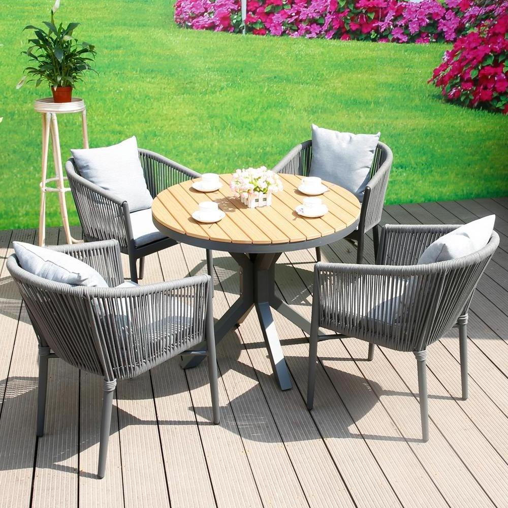 Wholesale Sling Stackable Foldable Polypropylene Wooden Teak Steel Rope Outdoor Chair Made In China