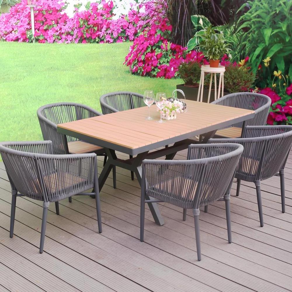 Wholesale Sling Stackable Foldable Polypropylene Wooden Teak Steel Rope Outdoor Chair Made In China