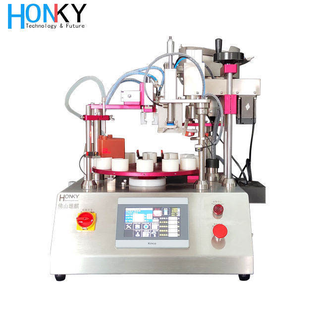 Desktop-Type Semi Automatic Filling And Capping System Convenient Quick Clean Liquid Filling Machine Bottle