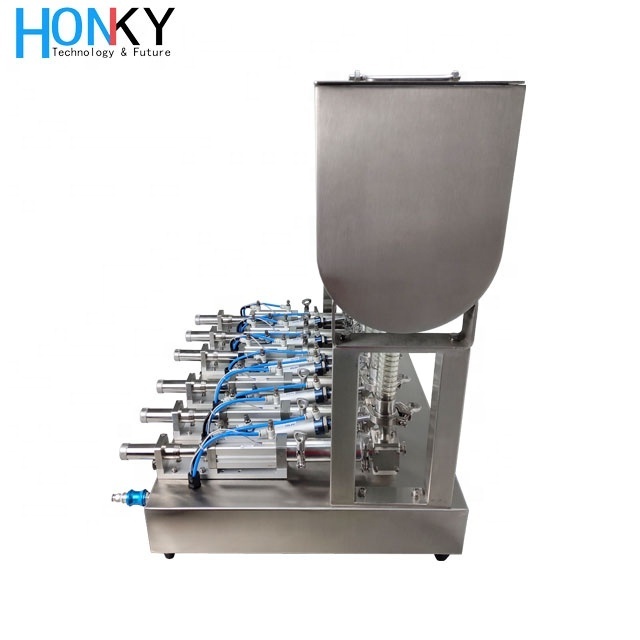 Perfume Filling Machine Desktop 3 Way Valve Piston Filler With Ceramic Pump For Cosmetic Liquid Cream Filling