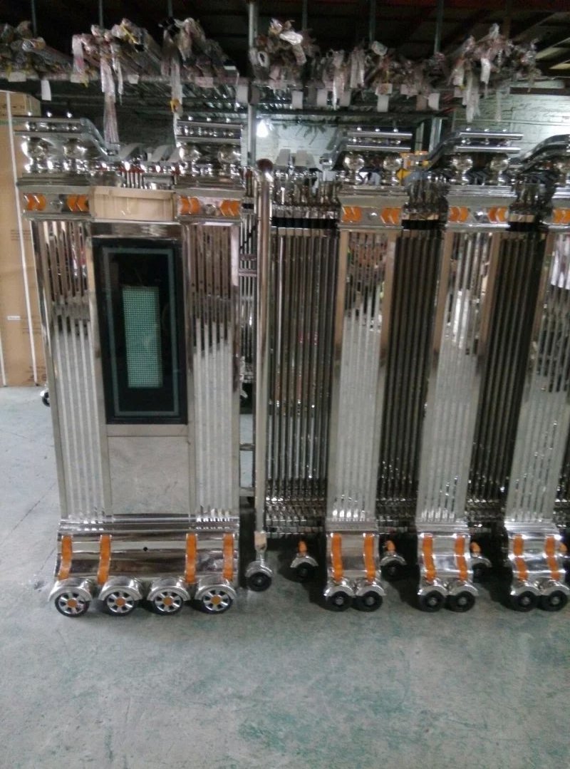 automatic driveway folding expandable Stainless telescopic retractable collapsible gate design