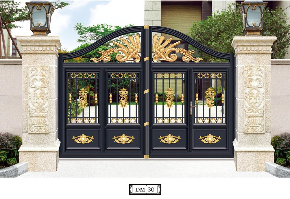 High Quality House Main Gate Designs Swing Driveway Gates Portail Aluminium Decorative Aluminum Gates