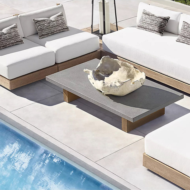 Luxury Leisure Simple Retro Durable Unique Wholesale Customized Patio Garden Wood Furniture Teak Sofa