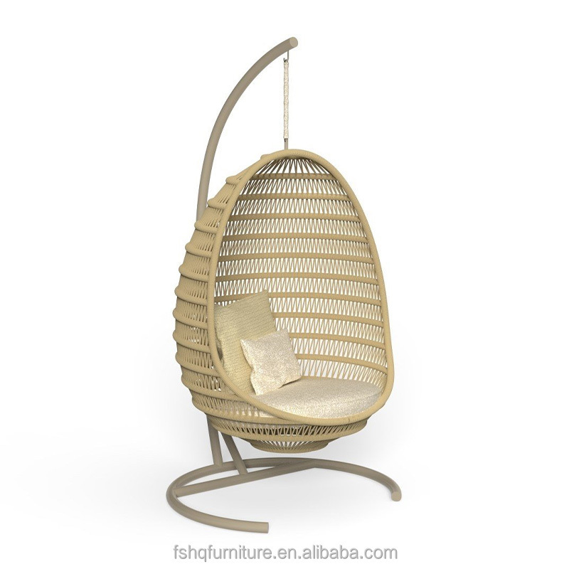 Patio Swings Outdoor Rattan Furniture Wicker Egg Shaped Patio Hammock Swings Chair