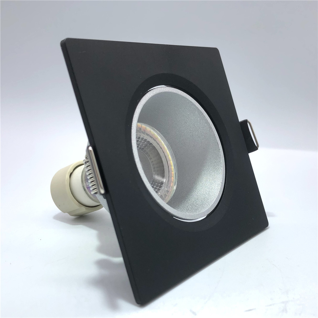 China Square Recessed Light White Adjustable Plastic Fitting Trims LED Downlight Holder Housing