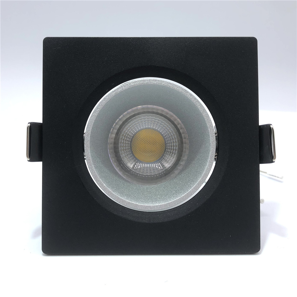 China Square Recessed Light White Adjustable Plastic Fitting Trims LED Downlight Holder Housing