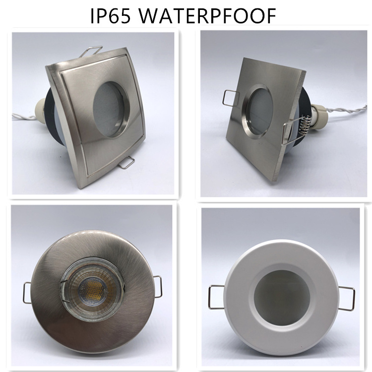 Die Casting Aluminium Frame Ip65 Shower Room Cob Lighting Fixture Recessed Water Proof Led Downlight