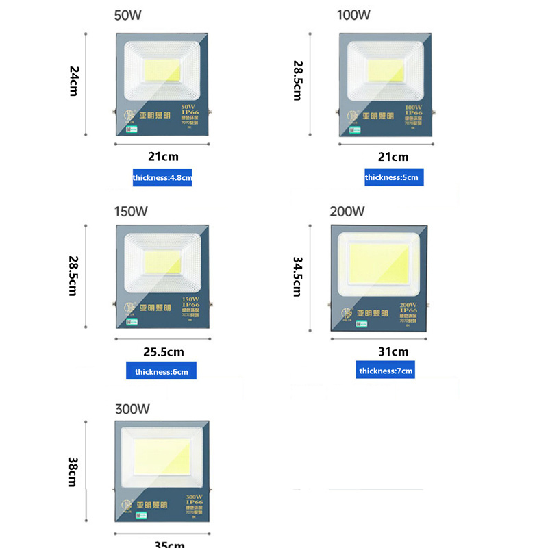 Good Quality 50W 100W 150W 200W 300W COB High Power IP66 LED Flood Light Stadium Light Football Field LED Arena Lights