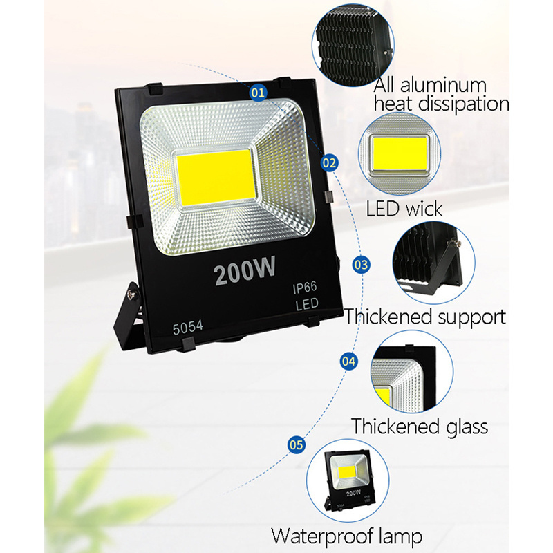 Good Price Customized Outdoor Waterproof Ip65 Lighting 50w 100w 150w 200w 250w 300w 400w 500w 600w Led Projector Flood Light