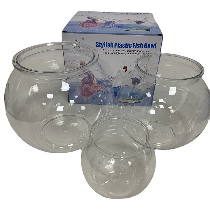 PET Shatterproof Round Shape Extra Large Plastic Fish Bowl