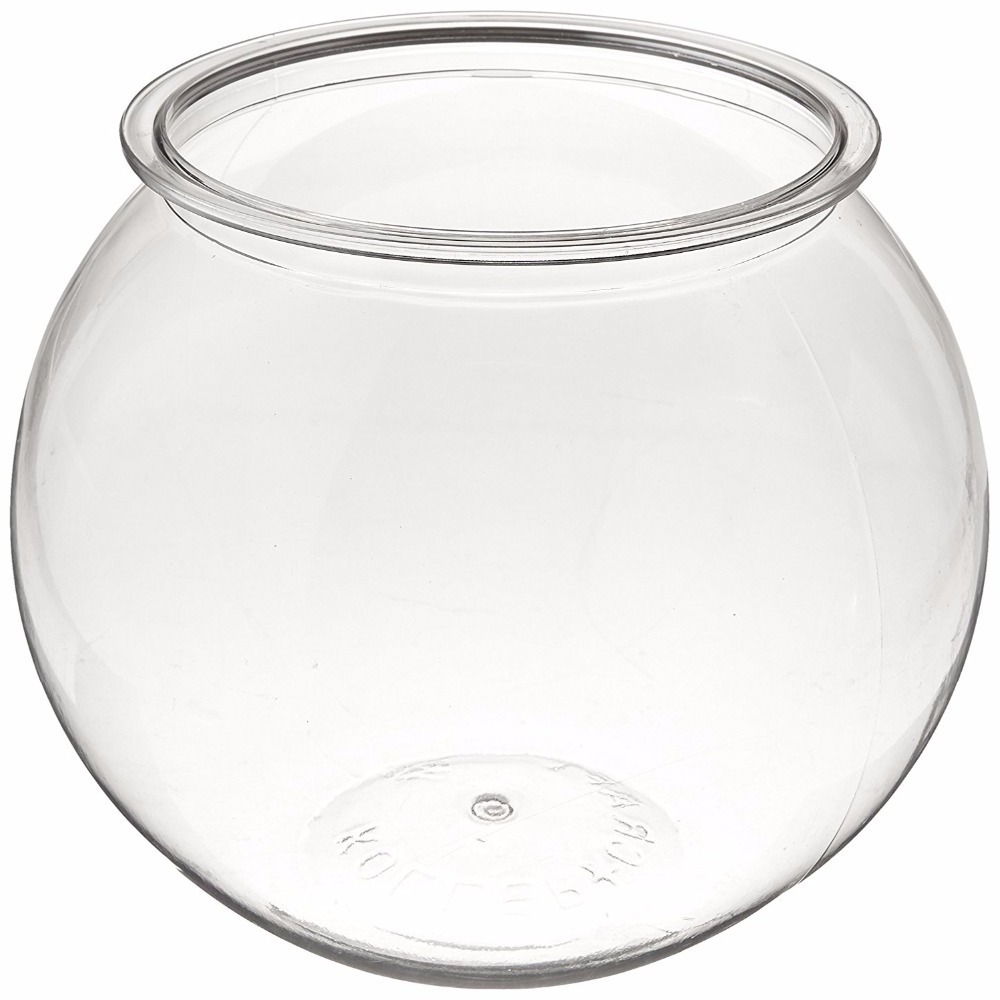 PET Shatterproof Round Shape Extra Large Plastic Fish Bowl