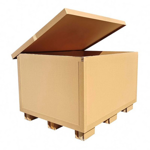 Customized heavy duty corrugated honeycomb paper cardboard carton packing box with pallet