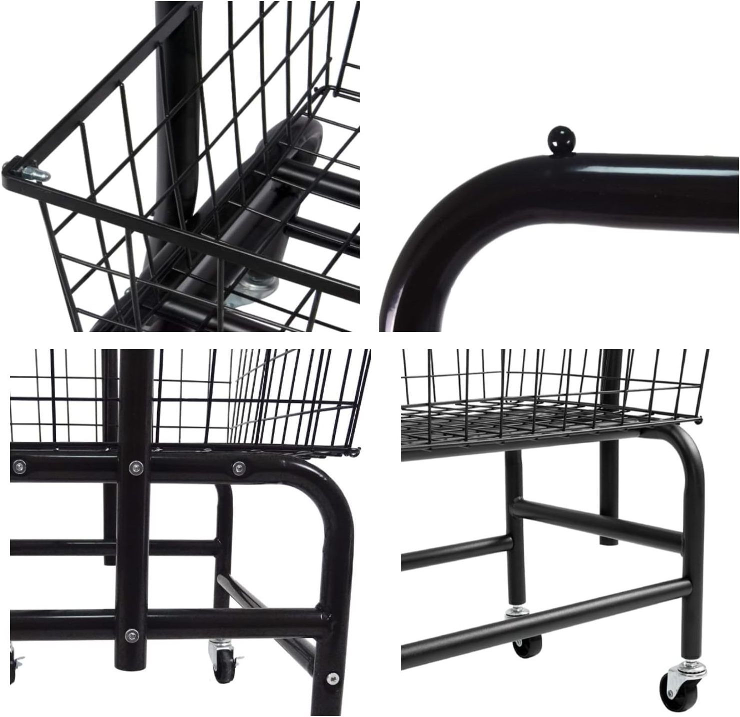 Laundry Cart With Hanging Rack, Laundry Butler Cart Rolling Laundry Rack Small Garment Rack